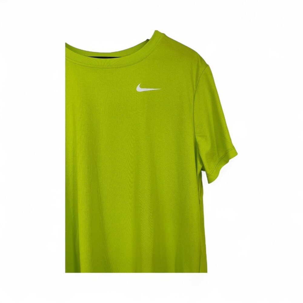 NIKE Dri Fit Men’s athletic short sleeve T-shirt Training Tee Size XXL Green - Picture 2 of 4